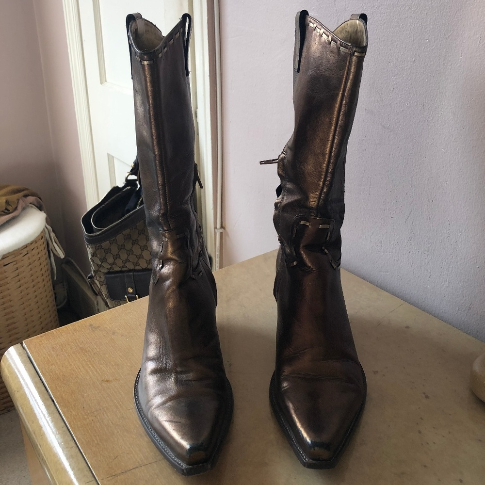 Women's Bronze Cowboy Boots